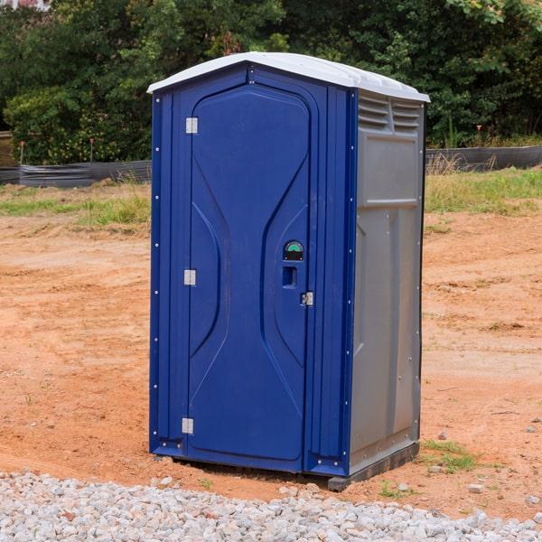 short-term portable toilets should be serviced frequently, usually once a week